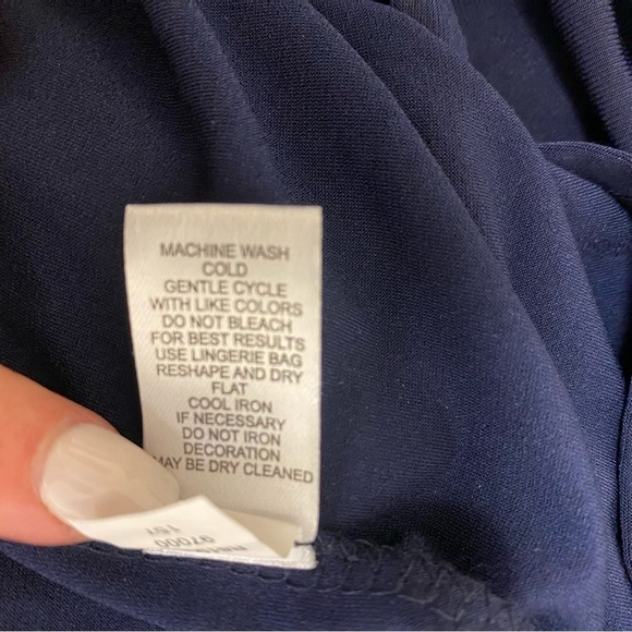 Spense 3/4 sleeve blue gold chain up the front dress - Picture 10 of 11